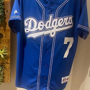 VTG Majestic Cooperstown Los Angeles Dodgers Drew #7 Baseball Jersey